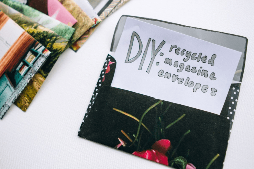 Recycled Magazine Envelopes | Our Sweet Somewhere