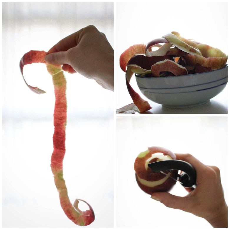 Peeling apples for homemade applesauce l our sweet somewhere.jpg